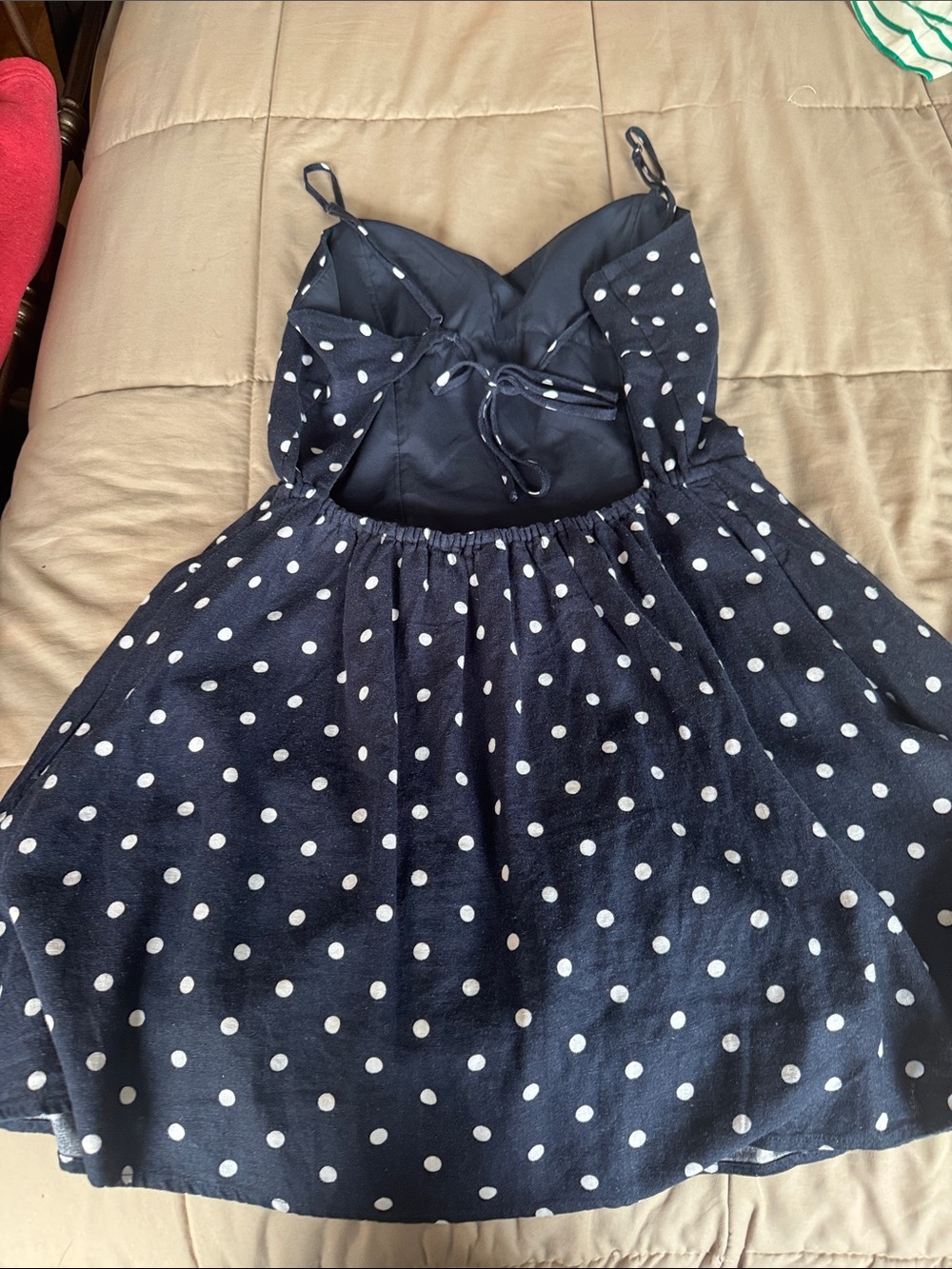 Hollister Navy Polka Dot Sundress - Picture 3 of 4